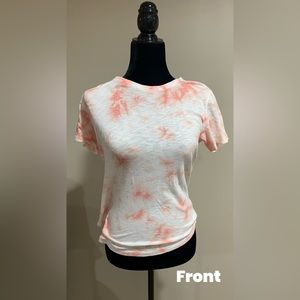 Pink and white tye dye shirt